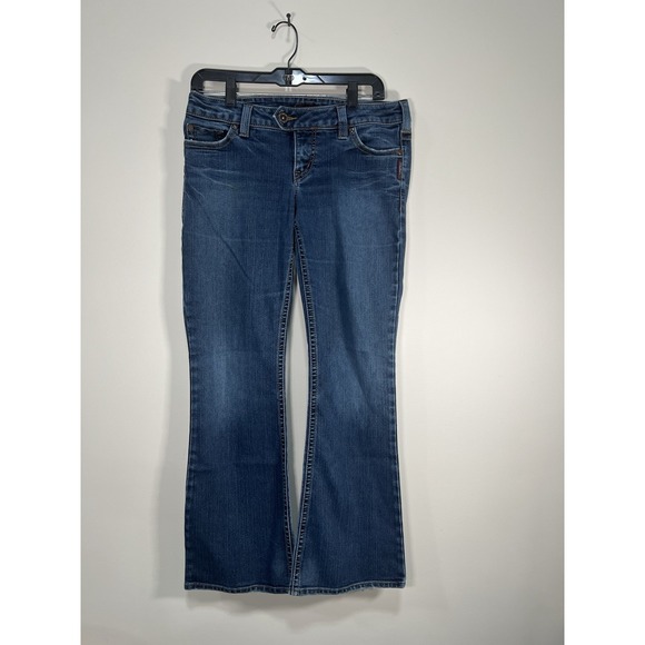 Silver Jeans Tuesday Women's Size 31 / 31 Blue Denim Bootcut Western Glove Works - Picture 1 of 9